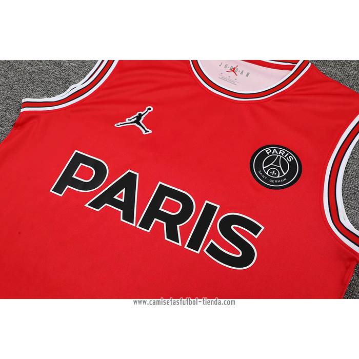 Camiseta de Entrenamiento Paris Saint-Germain Jordan 2022 2023 Sin Mangas Rojo